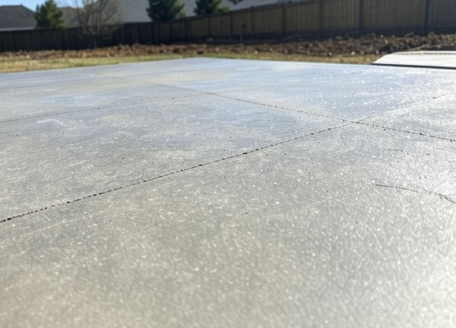 Freshly poured concrete patio in Naperville